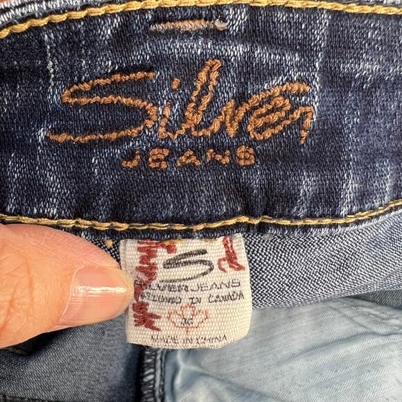Silver Jean Co Jeans Women's 30x32 (10) Dark Blue Suki Bootcut Preppy Normcore - Picture 7 of 15